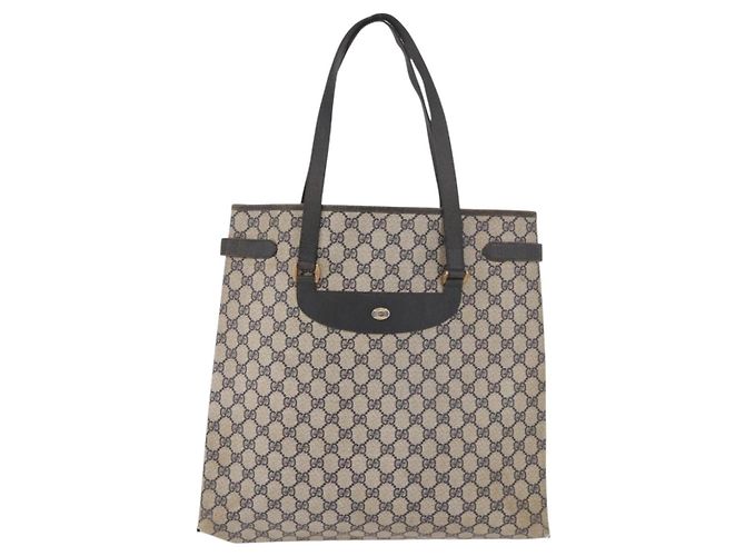 Borsa Tote GUCCI GG Supreme in PVC Blu Navy Oro 39 02 061 Auth 187860 - vista 2