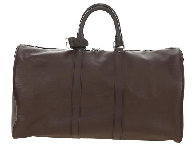LOUIS VUITTON Epi Keepall 45 Boston Bag Mocha M5906D LV Auth 187277V Marrone - vista 3