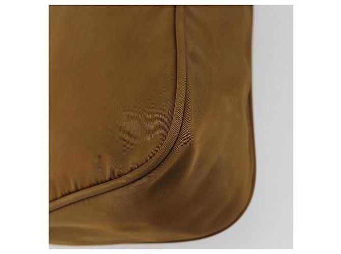 PRADA Accessory Pouch Nylon Brown Silver Auth 189617 Silvery - view 13