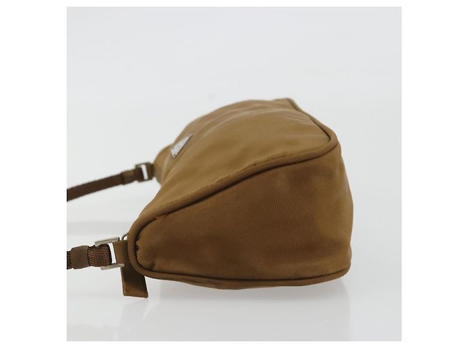 PRADA Accessory Pouch Nylon Brown Silver Auth 189617 Silvery - view 5