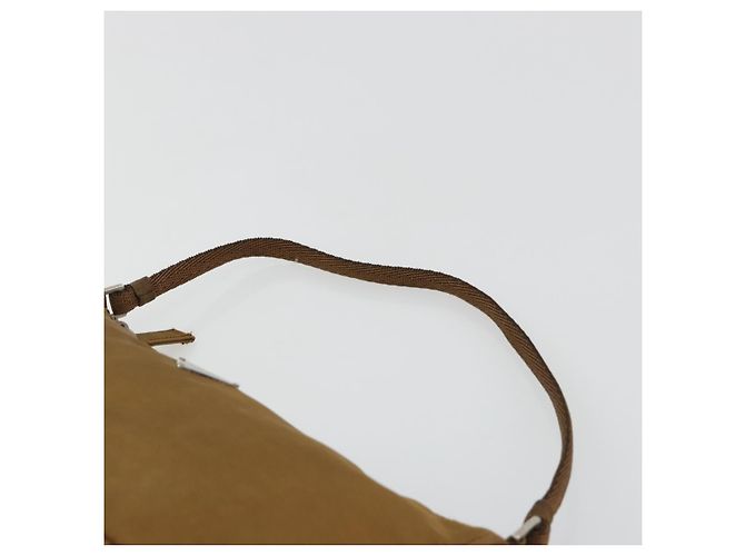 PRADA Accessory Pouch Nylon Brown Silver Auth 189617 Silvery - view 8