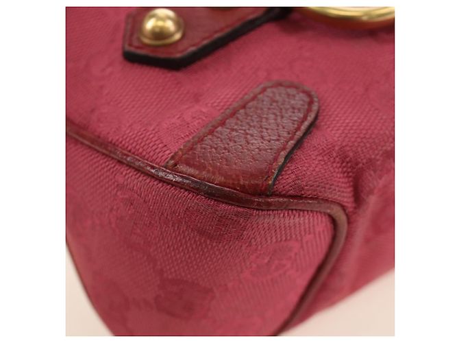 Borsa GUCCI GG Canvas Horsebit Oro Rosa 120984 Auth 189295V D'oro - vista 10