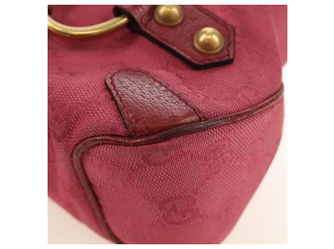 Borsa GUCCI GG Canvas Horsebit Oro Rosa 120984 Auth 189295V D'oro - vista 11
