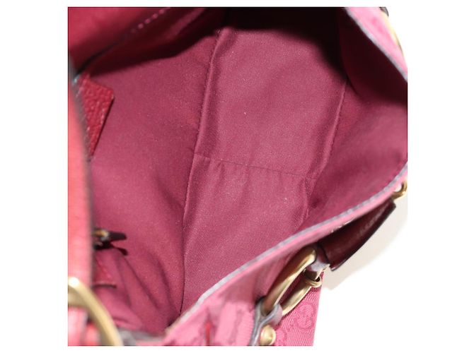 Borsa GUCCI GG Canvas Horsebit Oro Rosa 120984 Auth 189295V D'oro - vista 18