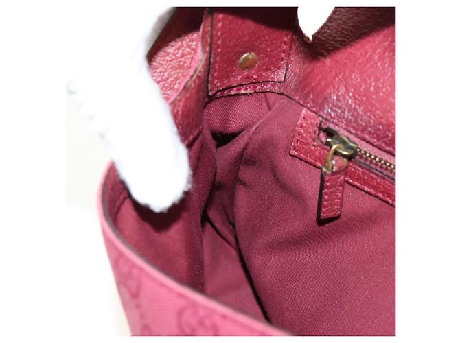 Borsa GUCCI GG Canvas Horsebit Oro Rosa 120984 Auth 189295V D'oro - vista 20