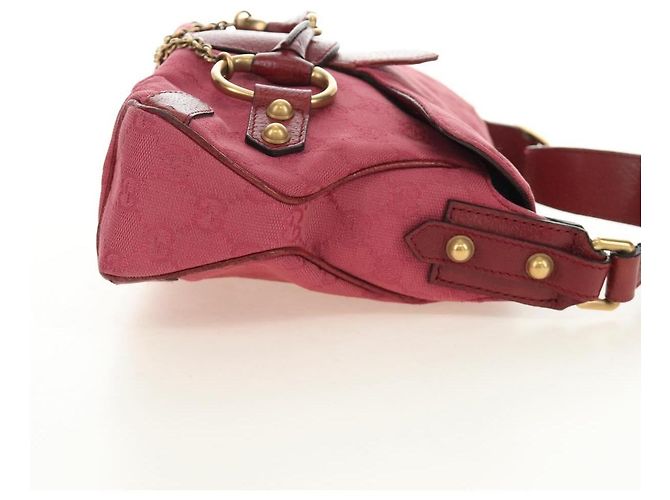 Borsa GUCCI GG Canvas Horsebit Oro Rosa 120984 Auth 189295V D'oro - vista 5