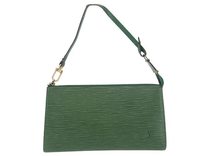 LOUIS VUITTON Epi Pochette Accessoires Pouch Green M52984 LV Auth BA13285 - view 13