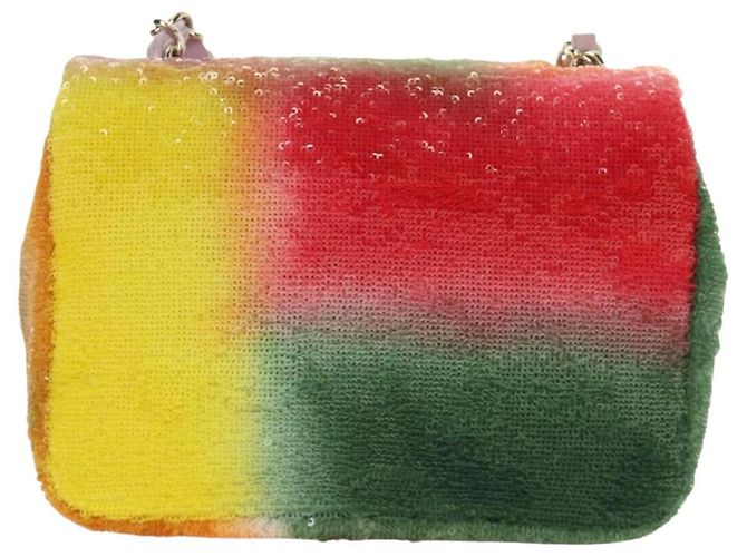 CHANEL Mini Matelasse 17 Chain Bag Sequin Multicolor Gold CC Auth 189074SM Multicolore D'oro - vista 3