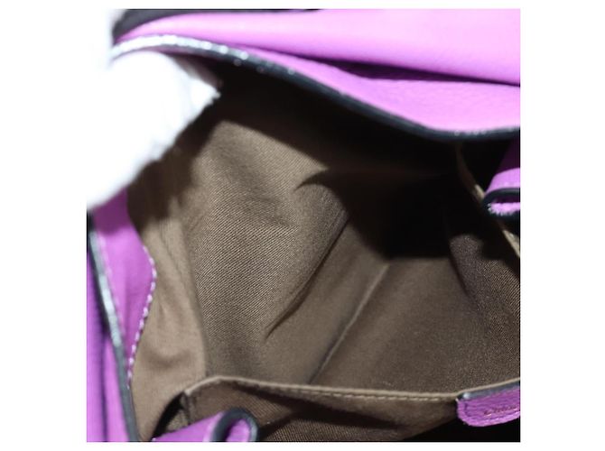 Chloé Borsa Chloe Elsie in Pelle 2way Viola Oro Auth am12030V D'oro Porpora - vista 26