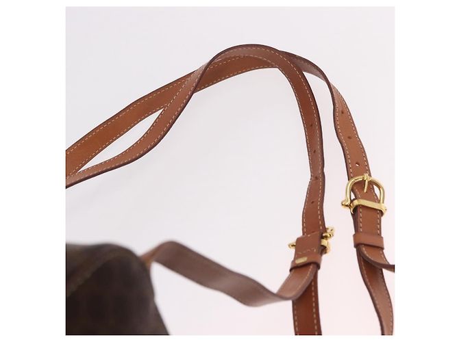 Céline Zaino CELINE Macadam Canvas PVC Pelle Marrone Oro Auth 188472V D'oro - vista 10