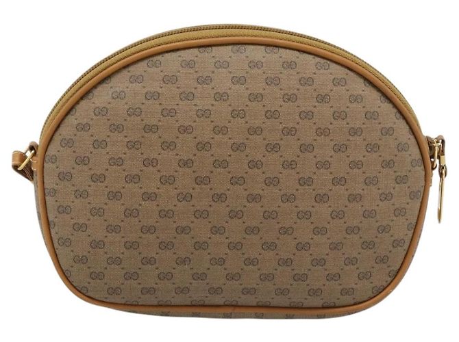 Borsa a tracolla GUCCI Micro GG Supreme PVC Beige Oro 007 983 1113 Auth ka5012 D'oro - vista 3