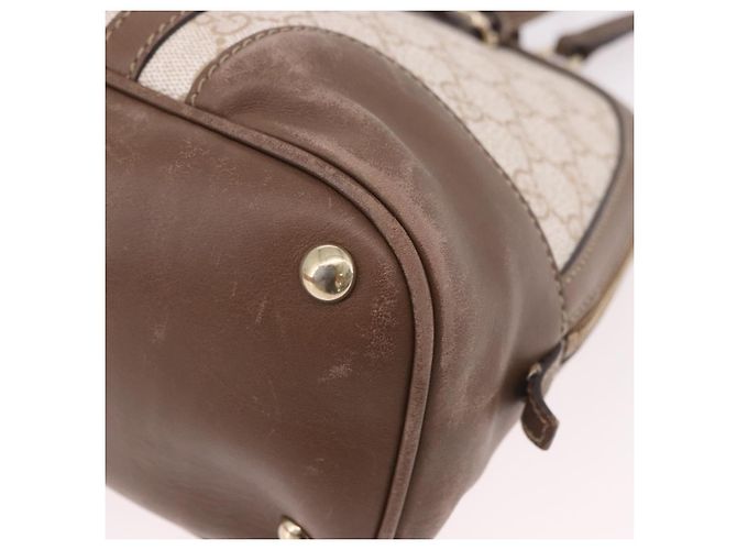 Bolso GUCCI GG Supreme en PVC 2way Beige Oro 309617 Auth 190275 Dorado - vista 14