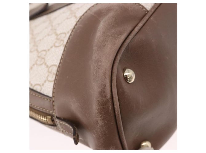 Bolso GUCCI GG Supreme en PVC 2way Beige Oro 309617 Auth 190275 Dorado - vista 15