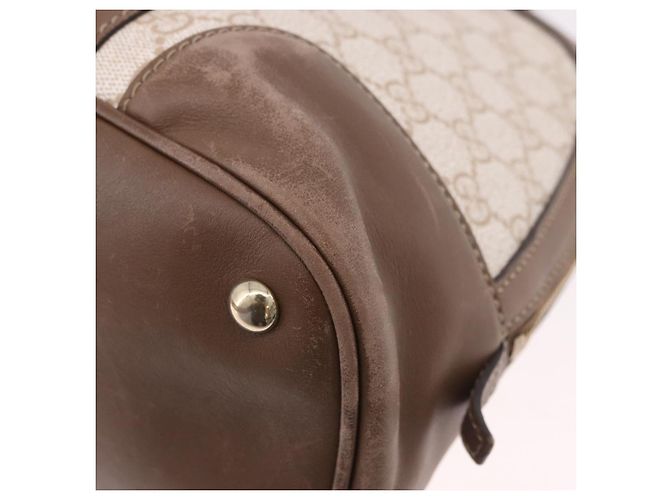 Bolso GUCCI GG Supreme en PVC 2way Beige Oro 309617 Auth 190275 Dorado - vista 16