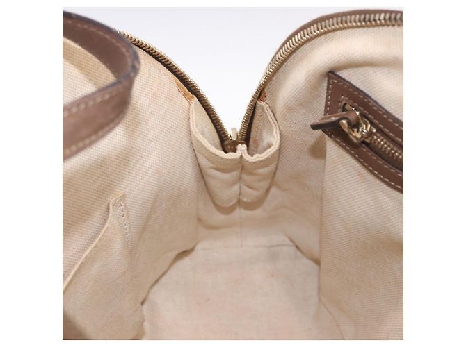 Bolso GUCCI GG Supreme en PVC 2way Beige Oro 309617 Auth 190275 Dorado - vista 22
