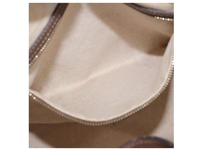 Bolso GUCCI GG Supreme en PVC 2way Beige Oro 309617 Auth 190275 Dorado - vista 24