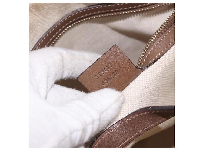 Bolso GUCCI GG Supreme en PVC 2way Beige Oro 309617 Auth 190275 Dorado - vista 25
