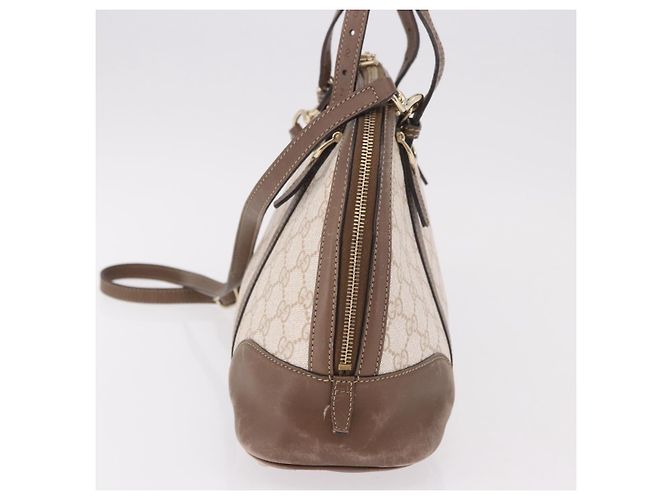 Bolso GUCCI GG Supreme en PVC 2way Beige Oro 309617 Auth 190275 Dorado - vista 4