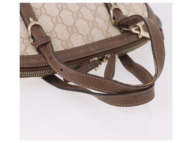 Bolso GUCCI GG Supreme en PVC 2way Beige Oro 309617 Auth 190275 Dorado - vista 7