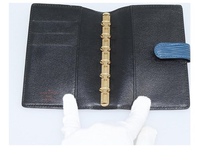 LOUIS VUITTON Epi Agenda PM Day Planner Cover Blue R20055 LV Auth BA13780 - vista 13