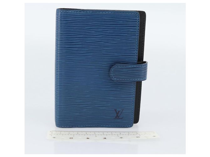 LOUIS VUITTON Epi Agenda PM Day Planner Cover Blue R20055 LV Auth BA13780 - vista 22