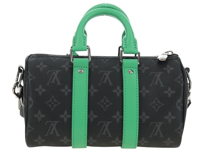 Borsa LOUIS VUITTON Eclipse Keepall Bandouliere 25 2way M25885 LV Auth 189764SV Monogramma - vista 3