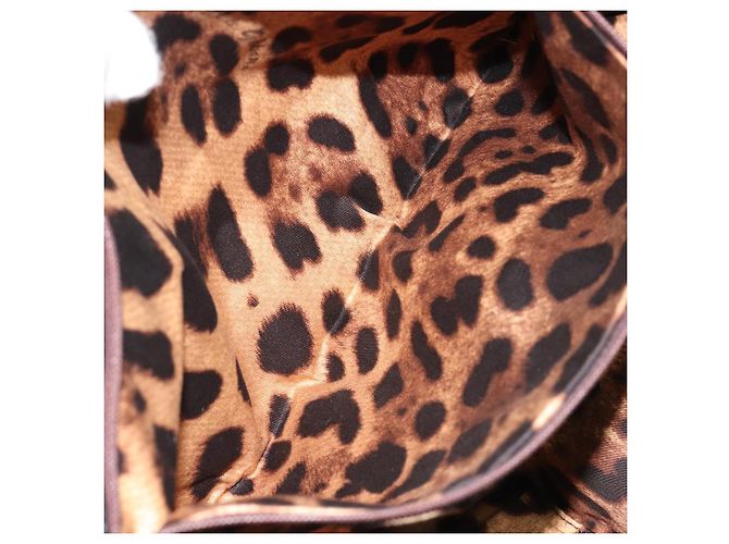 Dolce & Gabbana Borsa Tote con catena DOLCE&GABBANA in pelle nera e oro Auth BA13681V Nero D'oro - vista 21