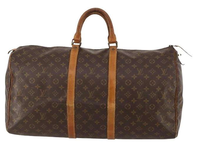 LOUIS VUITTON Borsa Boston Monogram Keepall 55 M41424 LV Auth 187725 Monogramma - vista 2