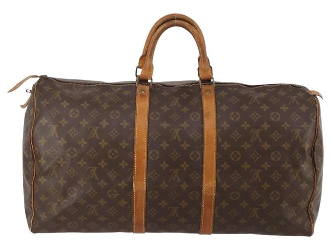 LOUIS VUITTON Borsa Boston Monogram Keepall 55 M41424 LV Auth 187725 Monogramma - vista 3