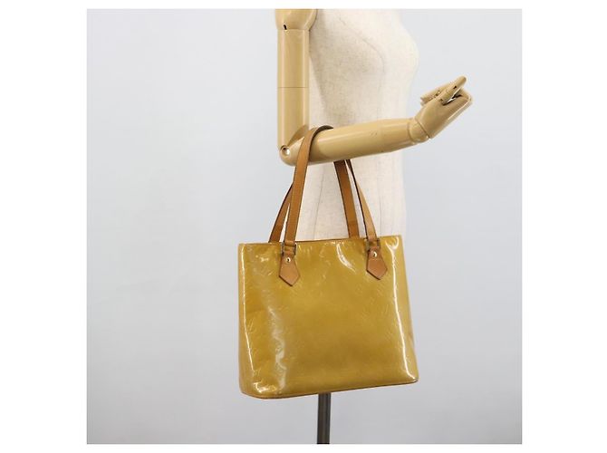 LOUIS VUITTON Borsa Monogram Vernis Houston Beige M91004 LV Auth ep14915 - vista 25