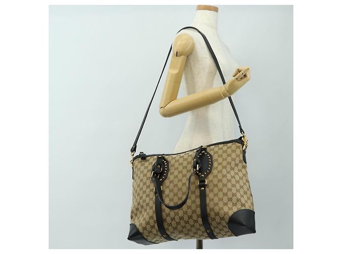 GUCCI GG Canvas Tote Bag 2way Beige Gold 296875 Auth 187995V - Ansicht 28