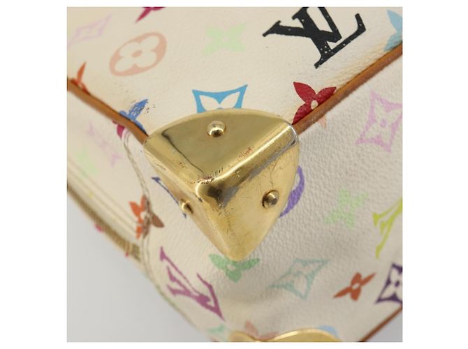 LOUIS VUITTON Borsa Monogram Multicolor Trouville Bianca M92663 LV Auth 189689 Bianco - vista 11