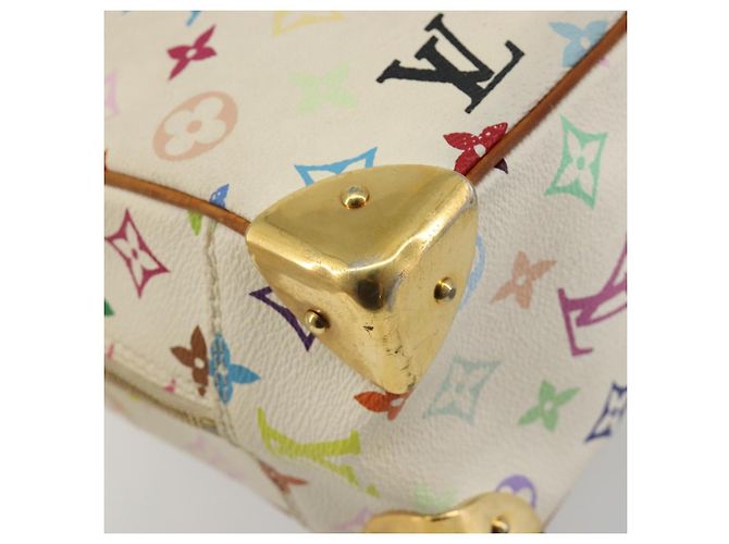 LOUIS VUITTON Borsa Monogram Multicolor Trouville Bianca M92663 LV Auth 189689 Bianco - vista 13