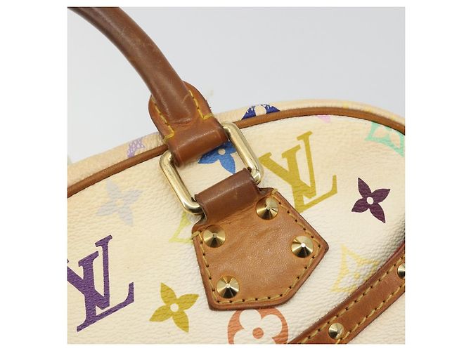 LOUIS VUITTON Borsa Monogram Multicolor Trouville Bianca M92663 LV Auth 189689 Bianco - vista 14