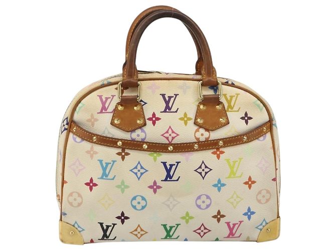 LOUIS VUITTON Borsa Monogram Multicolor Trouville Bianca M92663 LV Auth 189689 Bianco - vista 2