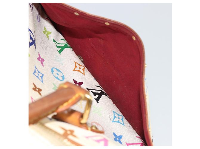 LOUIS VUITTON Borsa Monogram Multicolor Trouville Bianca M92663 LV Auth 189689 Bianco - vista 21