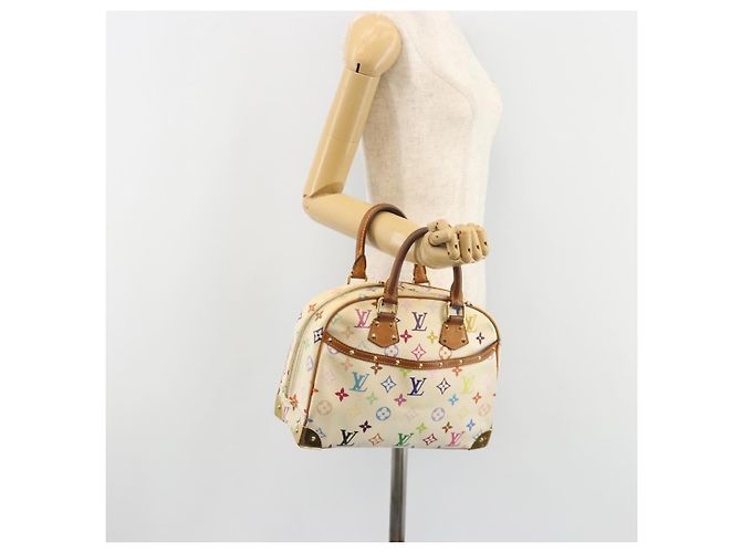 LOUIS VUITTON Borsa Monogram Multicolor Trouville Bianca M92663 LV Auth 189689 Bianco - vista 23