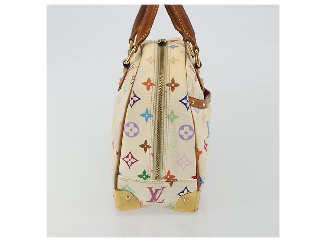 LOUIS VUITTON Borsa Monogram Multicolor Trouville Bianca M92663 LV Auth 189689 Bianco - vista 5
