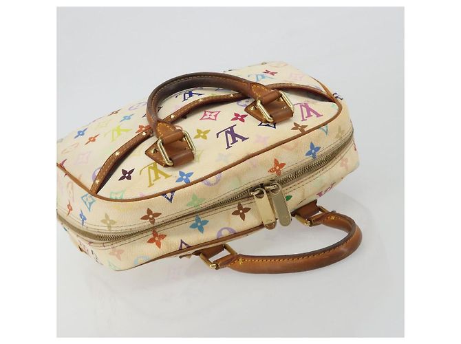 LOUIS VUITTON Borsa Monogram Multicolor Trouville Bianca M92663 LV Auth 189689 Bianco - vista 6