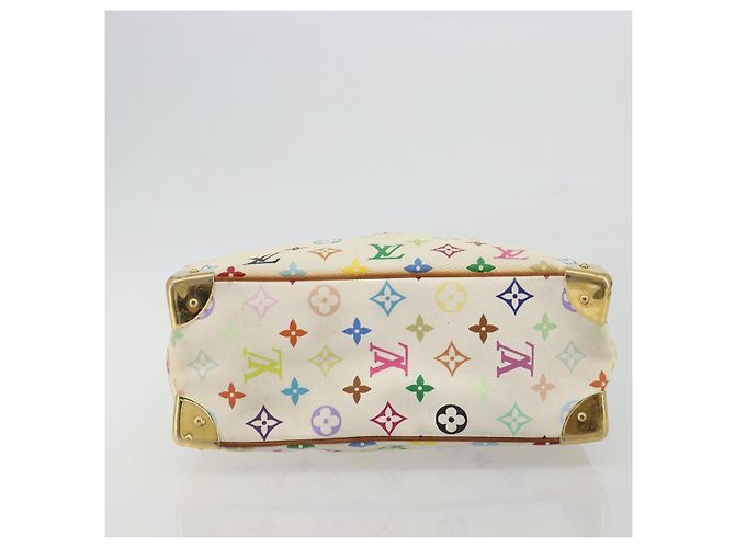 LOUIS VUITTON Borsa Monogram Multicolor Trouville Bianca M92663 LV Auth 189689 Bianco - vista 9