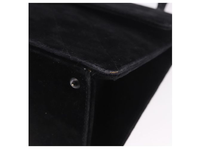 CHANEL Matelasse Chain Shoulder Bag Velor Black CC Auth 189792A Nero - vista 11