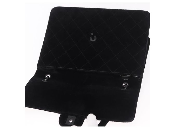 CHANEL Matelasse Chain Shoulder Bag Velor Black CC Auth 189792A Nero - vista 15