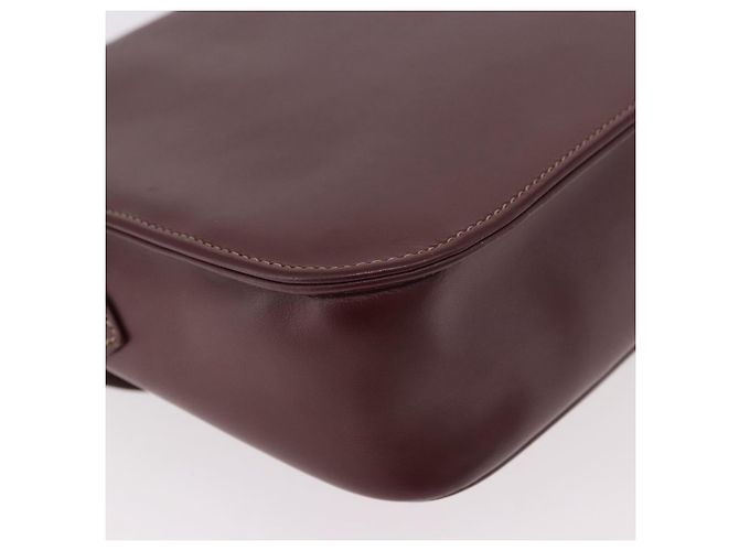 Borsa a Spalla CARTIER in Pelle Bordeaux Oro Auth 187826 D'oro Bordò - vista 12