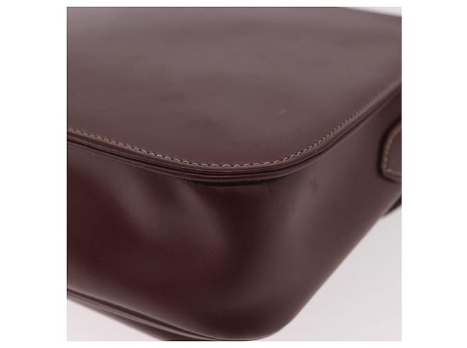 Borsa a Spalla CARTIER in Pelle Bordeaux Oro Auth 187826 D'oro Bordò - vista 13