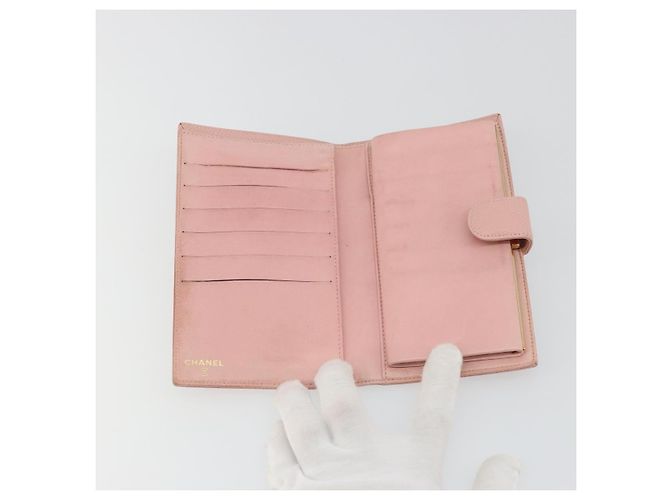 CHANEL Long Wallet Caviar Leder Roségold CC Authentisch ar13987A Pink Golden - Ansicht 13