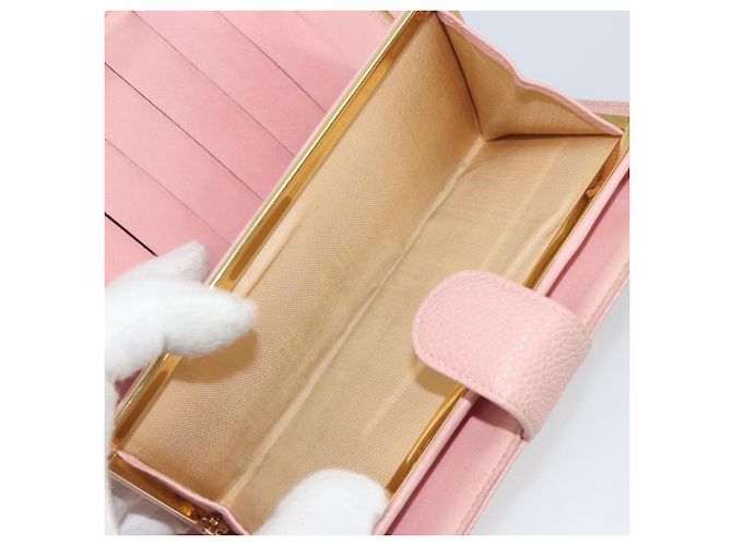 CHANEL Long Wallet Caviar Leder Roségold CC Authentisch ar13987A Pink Golden - Ansicht 18