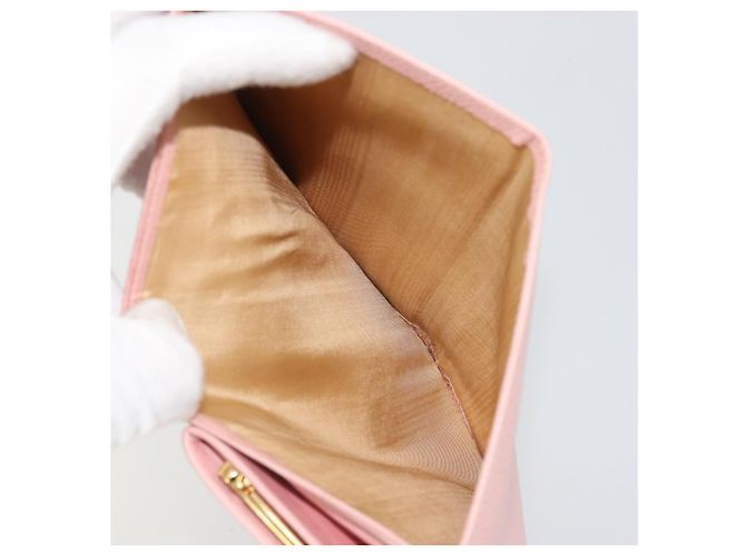 CHANEL Long Wallet Caviar Leder Roségold CC Authentisch ar13987A Pink Golden - Ansicht 19