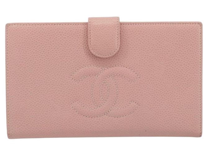 CHANEL Long Wallet Caviar Leder Roségold CC Authentisch ar13987A Pink Golden - Ansicht 2