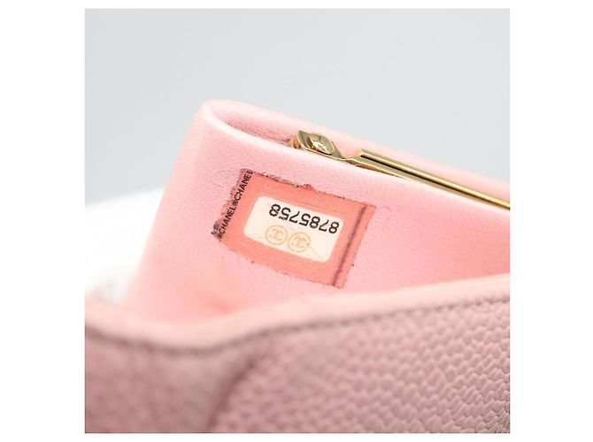 CHANEL Long Wallet Caviar Leder Roségold CC Authentisch ar13987A Pink Golden - Ansicht 20