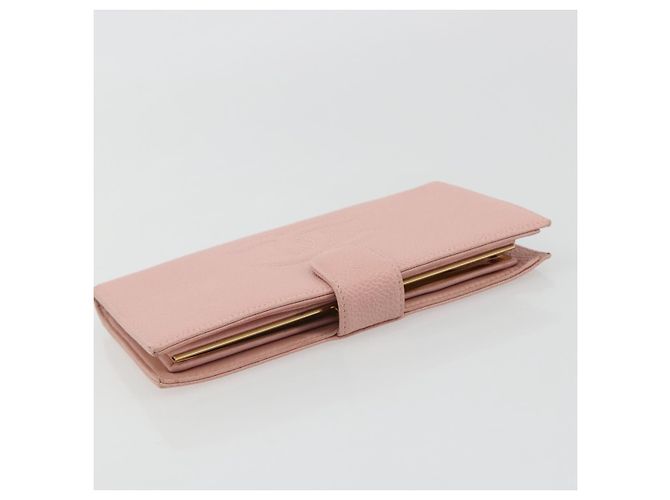CHANEL Long Wallet Caviar Leder Roségold CC Authentisch ar13987A Pink Golden - Ansicht 6